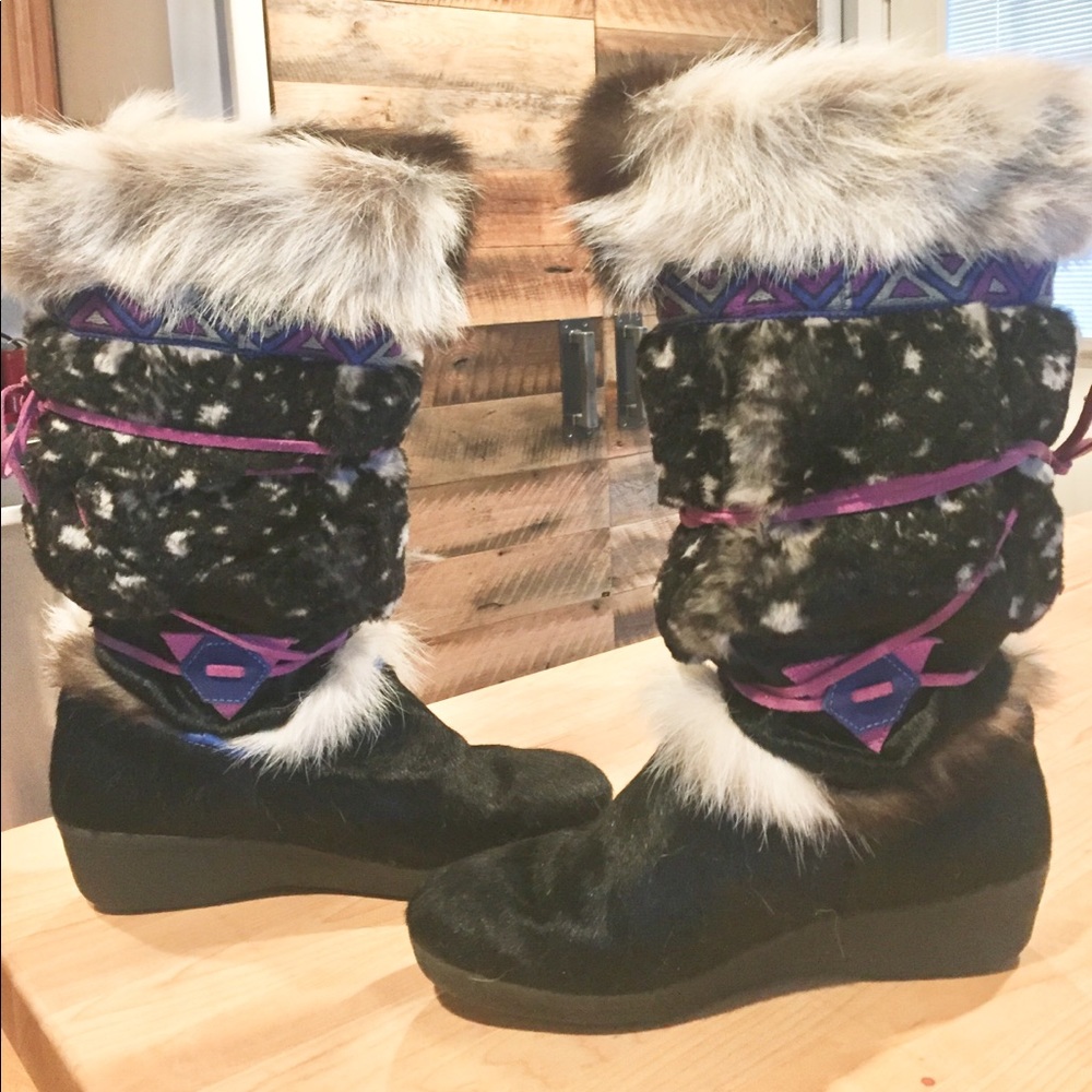 Tecnica Fur Boots, Vintage, 9.5